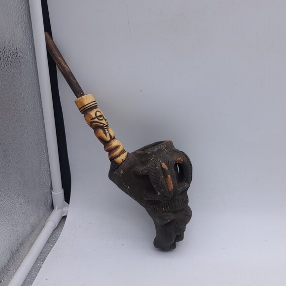 African Earthenware Pipe - Picture 3 of 12